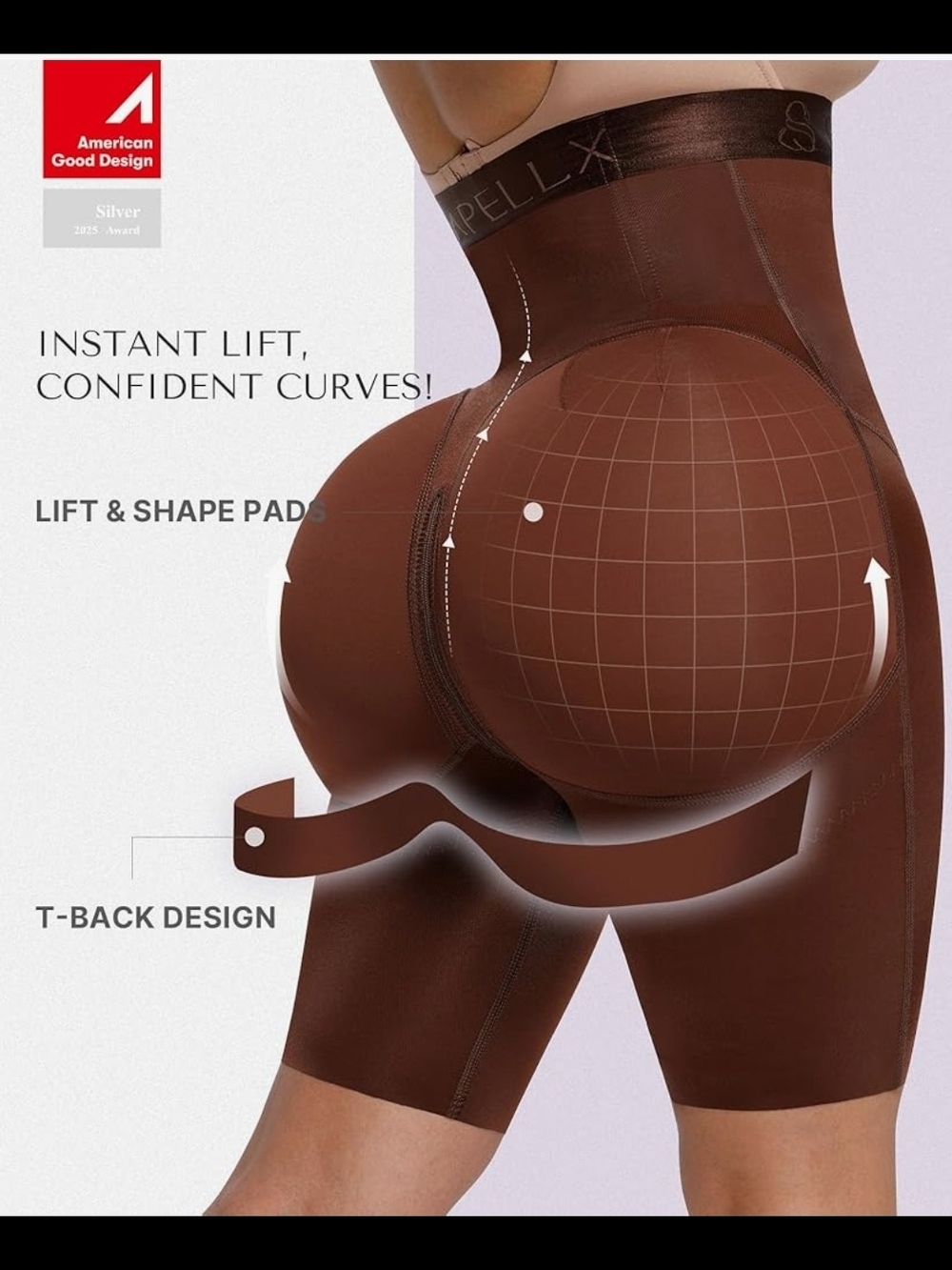 SHAPELLX Shapewear For Women Tummy Control High Waisted Body Shaper Shorts Butt - Picture 3 of 6